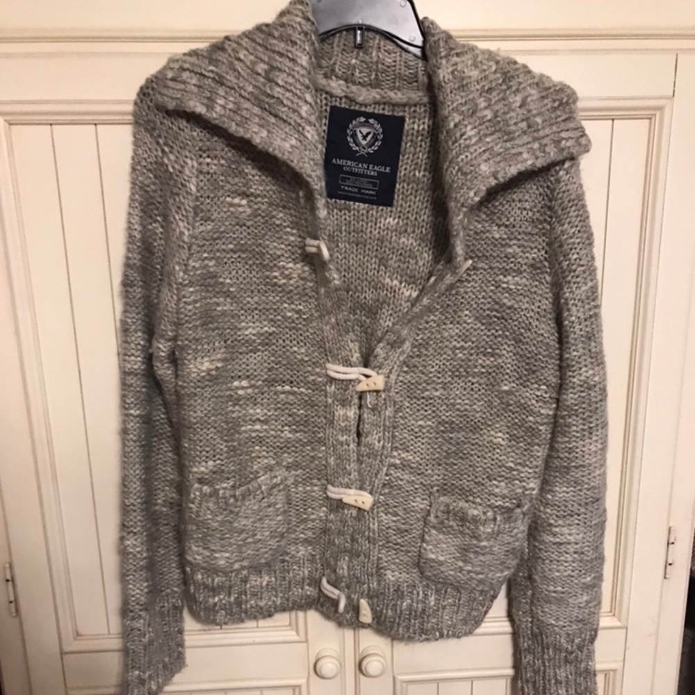 American Eagle Chunky Toggle Closure Sweater - image 1